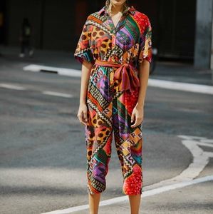 Farm Rio Dotted Patch Scarf Unisex Jumpsuit